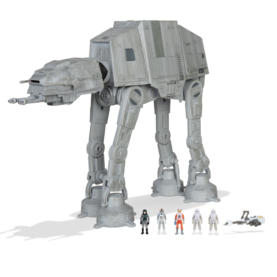 Bizak Star Wars 62610170 - Micro Galaxy Squadron at-at - Angriffsfahrzeug 25 cm mit Zubehör und 5 Fi