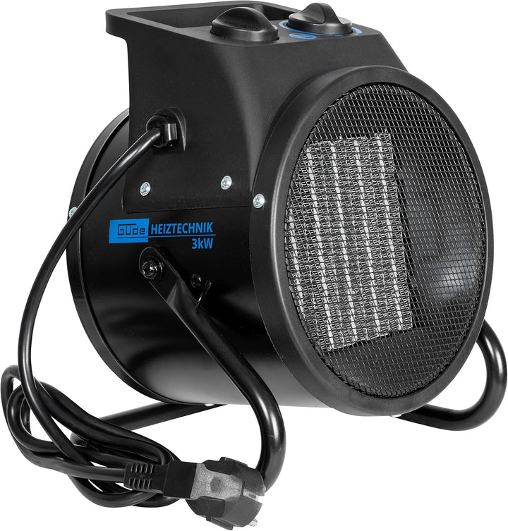 Güde Elektroheizer GEH 3000 P & tesa pack 64014 im 6er Pack - Geräuscharmes Paketklebeband zum Verpa
