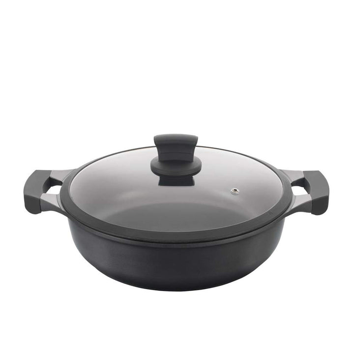 METALTEX Niedriger Topf 34 cm CACEROLA Baja XPERT 34CM, Detailed in The Description, Schwarz Niedrig
