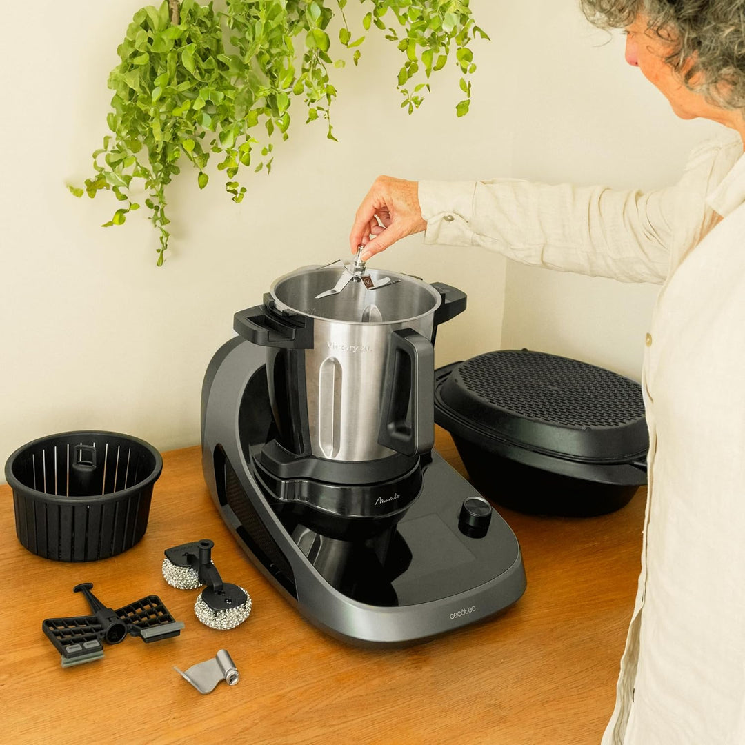 Cecotec Küchenroboter mit Lebensmittelspender Mambo CooKing Victory. 1700 W, 45 Funktionen, Tausende