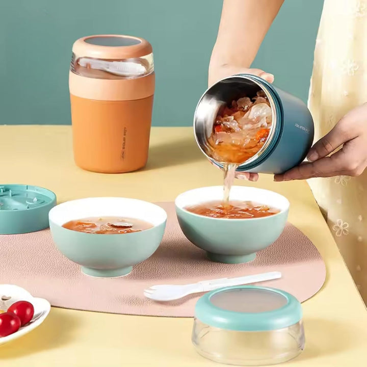 ROY Müslibecher To-Go | Doppelwandiger Joghurtbecher- und Frühstücksbecher für Kinder | Auslaufsiche