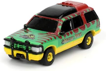 Jada Toys 253251012 Jurassic Park 3er Set A Nano Sammelautos, 1993 Ford Explorer, Jeep Wrangler 12,