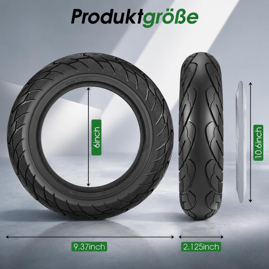 COASTA 2 Stück 10x2.125 Solid Reifen Schlauchloser - Passend für Vollgummireifen für Xiaomi 4Pro/4Li