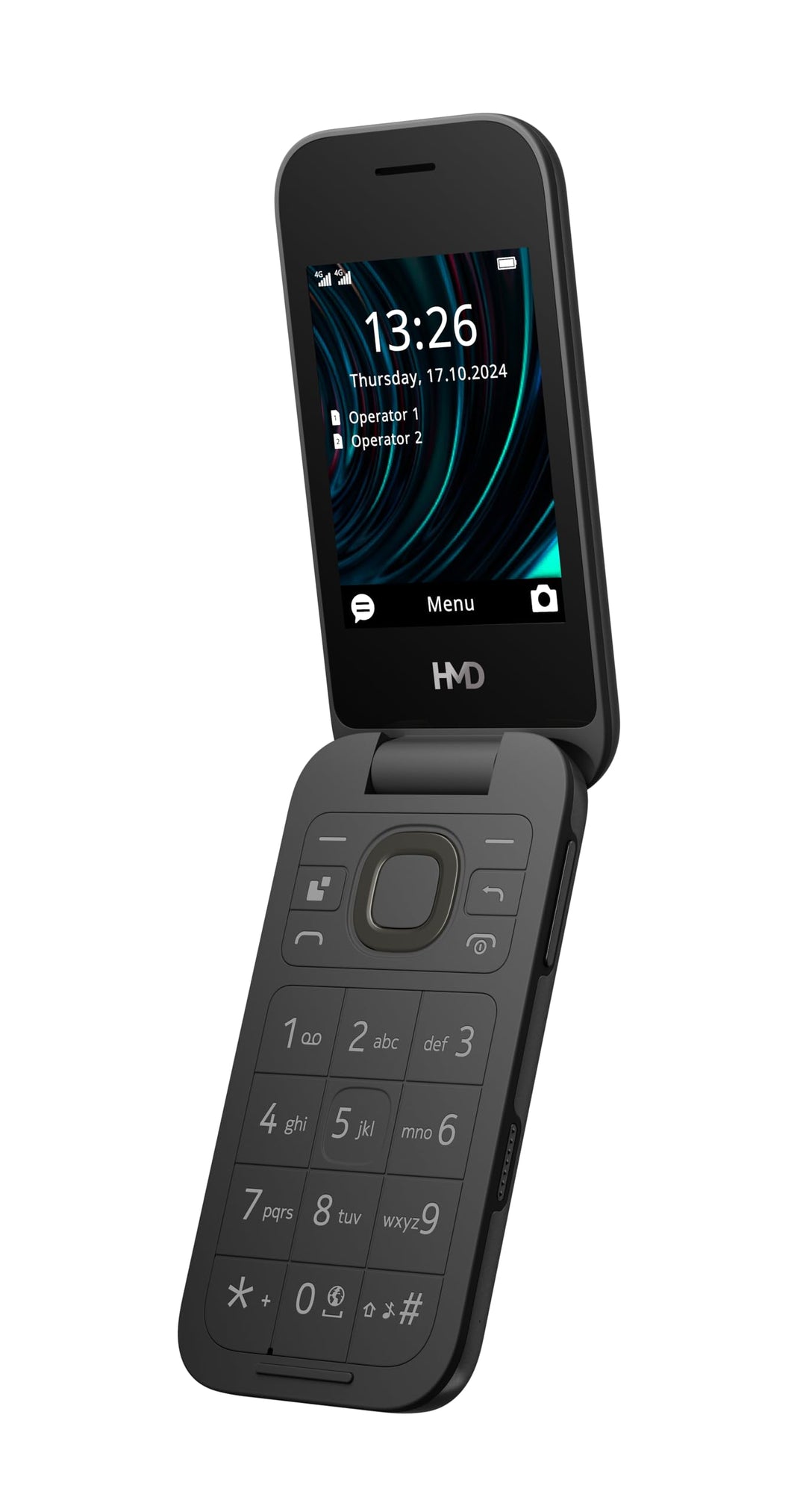 HMD 2660 Flip Klapphandy (2,8" Hauptdisplay, 1,77" Zweitdisplay, 4G + 4G, Bluetooth, 128 MB, 1450mAh