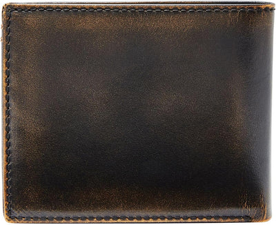 Fossil Herren Wade Leder Bifold Geldbörse 11,43 cm L x 1,905 cm B x 8,89 cm H Schwarz, Schwarz