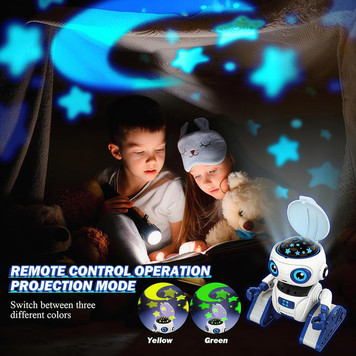 Ophy Roboter Spielzeug für Kinder, Innovative Projektionstechnologie, RC Roboter mit LED-Augen und M