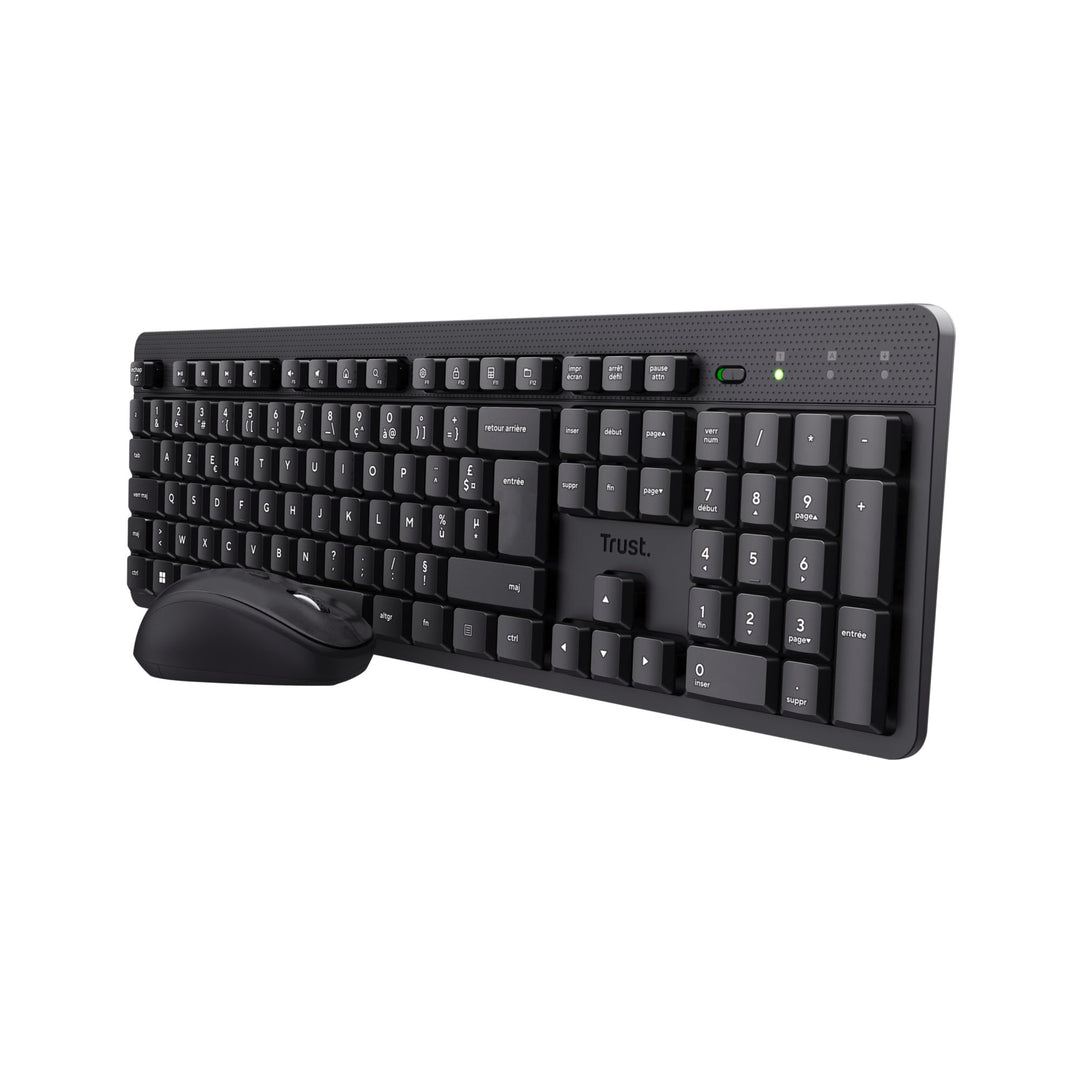 Trust Ymo II Französisches AZERTY-Layout Tastatur und Maus Set Kabellos