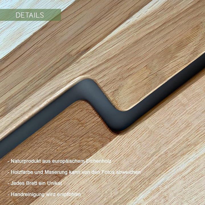 Personalisiertes Premium Frühstücksbrettchen mit Buckelsmesser, Wunsch-Name und Text graviert – Gesc