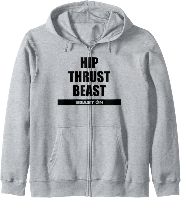 Hip Thrust Beast Fitness Bodybuilding Gym Motivation Sprüche Kapuzenjacke