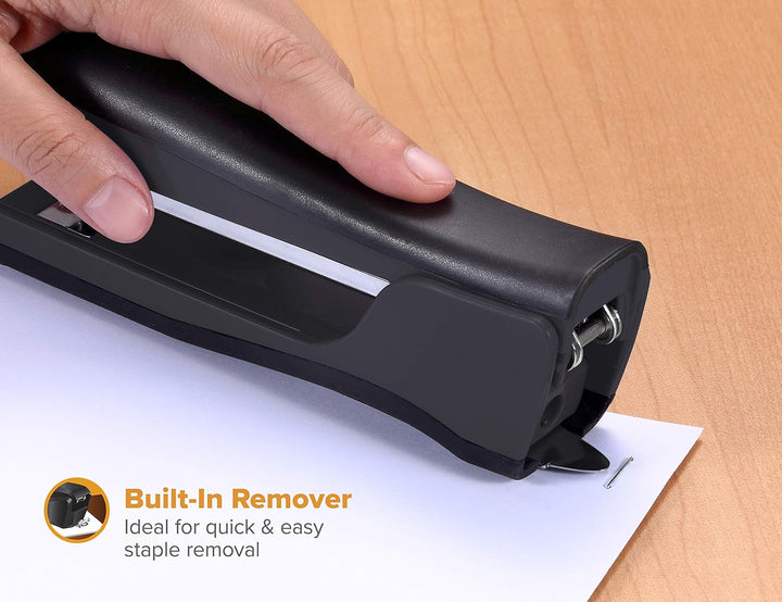 Bostitch Office Dynamo 4-in-1 Standheftgerät, 20 Blatt Kapazität, integrierter Bleistiftspitzer, Hef