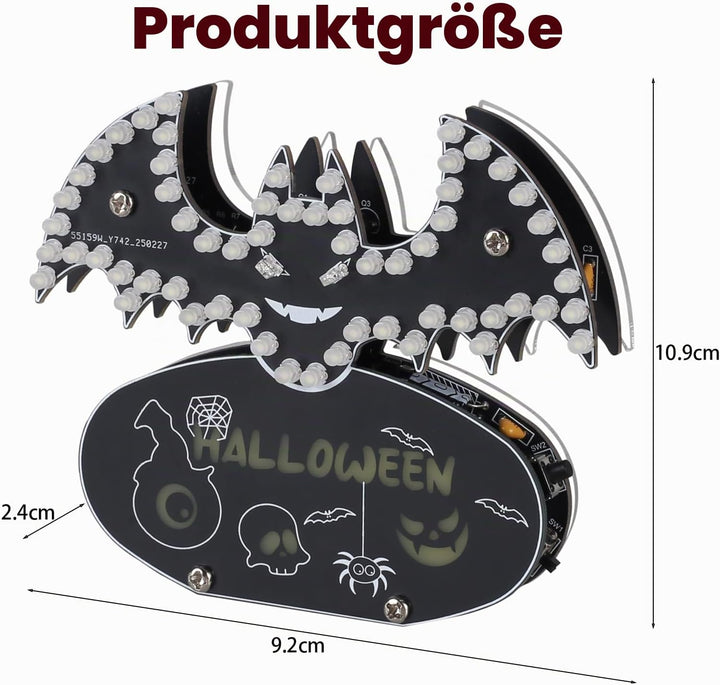 Löt Bausatz, Fledermaus LED Licht Löten Übungssatz, DIY Electronic Kits für Anfänger, Lehr und Lerna