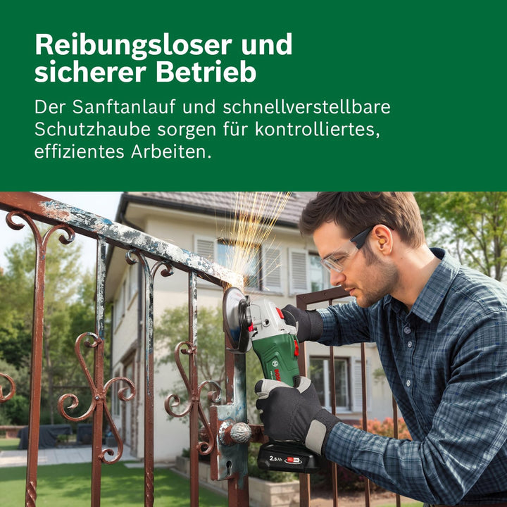 Bosch 18V System Akku-Winkelschleifer PWS 18V-70 (Für kleine bis mittlere Trenn- und Schleifarbeiten