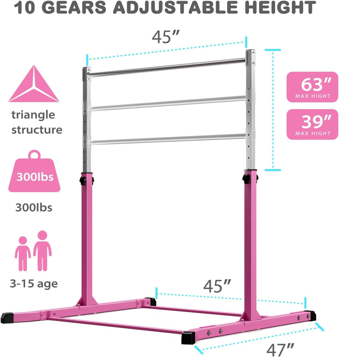 Mosebears Gymnastikstange, Heimgymnastikausrüstung für Kinder im Alter von 3–15 Jahren, stabile Stah