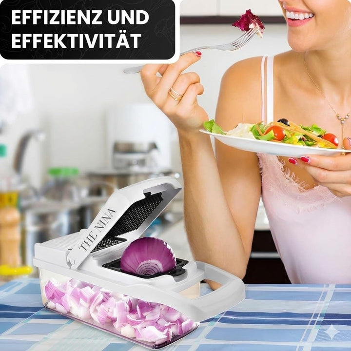 Gemüseschneider Mandoline – Zwiebelzerkleinerer – Kartoffelschneider Gurkenhobel – Zwiebelhacker Spi