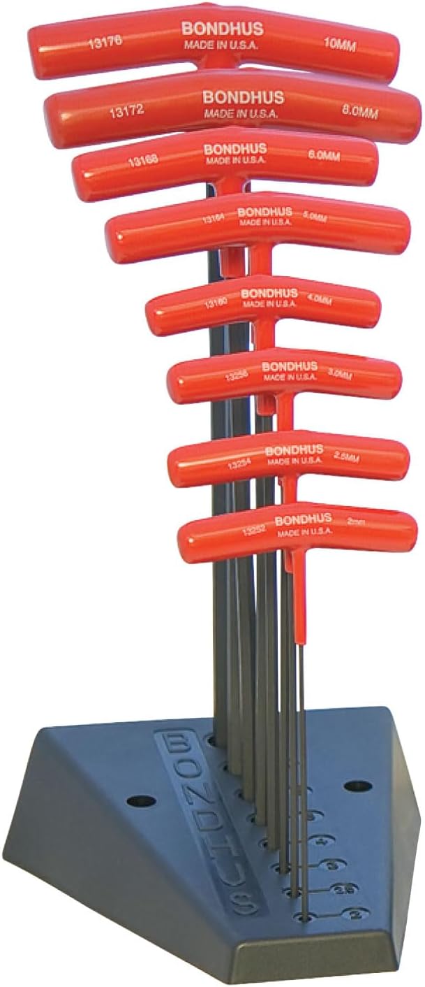 Bondhus 13189 Spiel-Schlüssel T-System metrisch Einzelbett, Einzelbett
