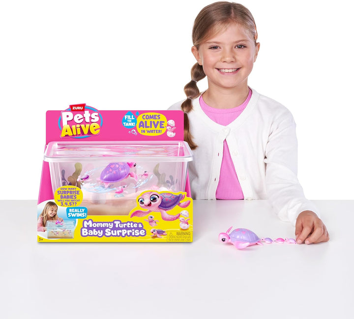 Pets Alive Mommy Turtle Surprise von ZURU, Roboterspielzeug, Schildkröte