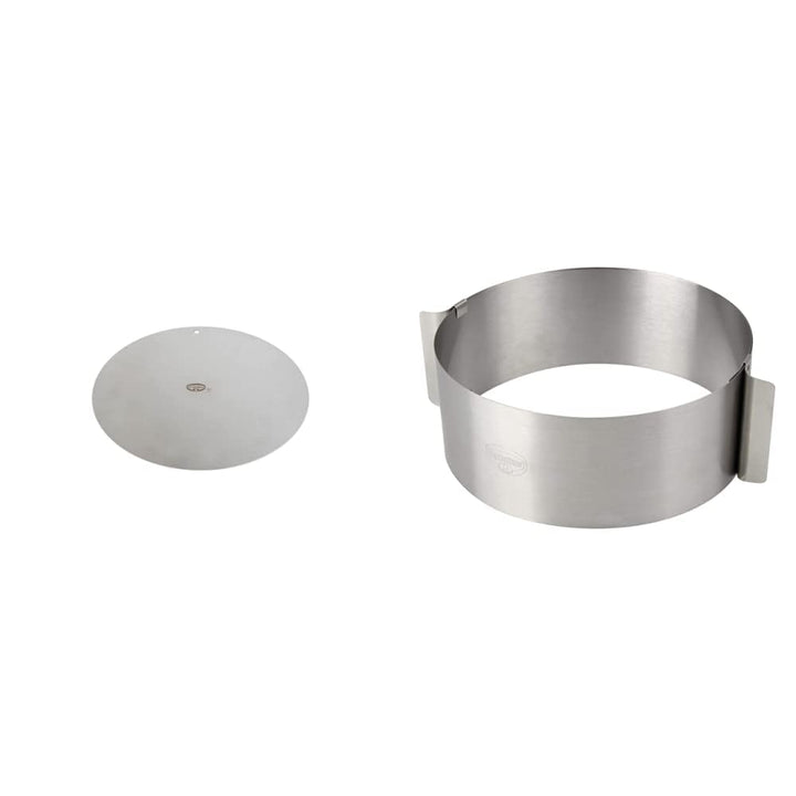 Dr. Oetker Deko- und Transportplatte, Ø32cm, Küchenhelfer aus hochwertigem Edelstahl, Farbe: silber