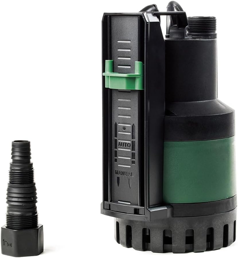 DAB Nova Up 300 M-AE mit Ablaufschlauch 7 Meter - Flachsauger-Tauchpumpe - 10.000 L/Std. - 380W - Fö