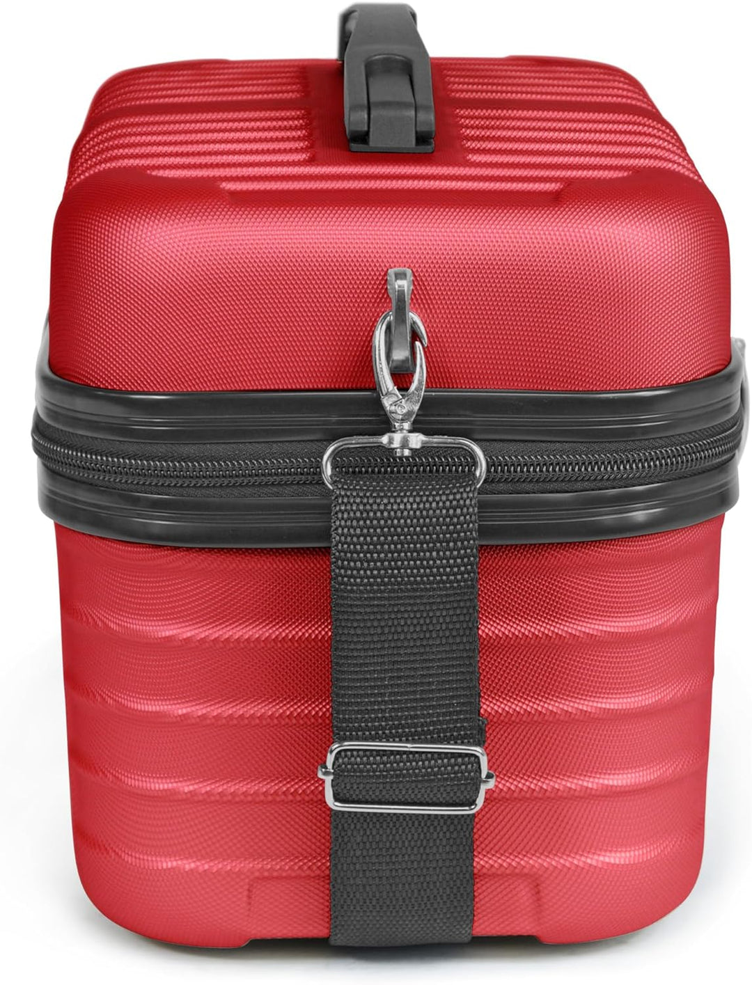 KINSTON Vanity Case Hartschale mit Schulterriemen – Kulturbeutel Reise Kosmetik – Hartschale mit Gri