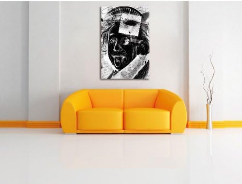 Einsteins secret negative Leinwandbild Bild auf Leinwand, XXL riesige Bilder fertig gerahmt mit Keil