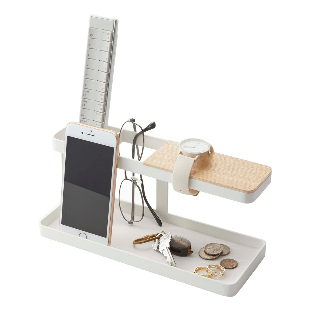 Yamazaki Tower Tisch-Organizer, Stahl, Weiss, One Size, Weiss