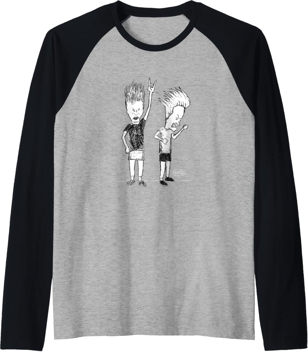Beavis and Butt-Head Rock Dekorierten Raglan