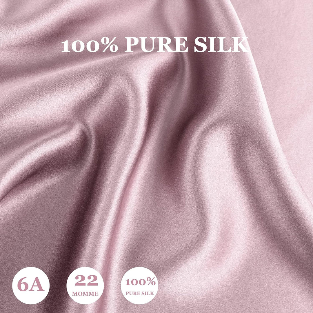 PiccoCasa 22 Momme 100% Seide Kissenbezug Haar- und Hautpflege Kissenhülle Maulbeerseide Kopfkissenb