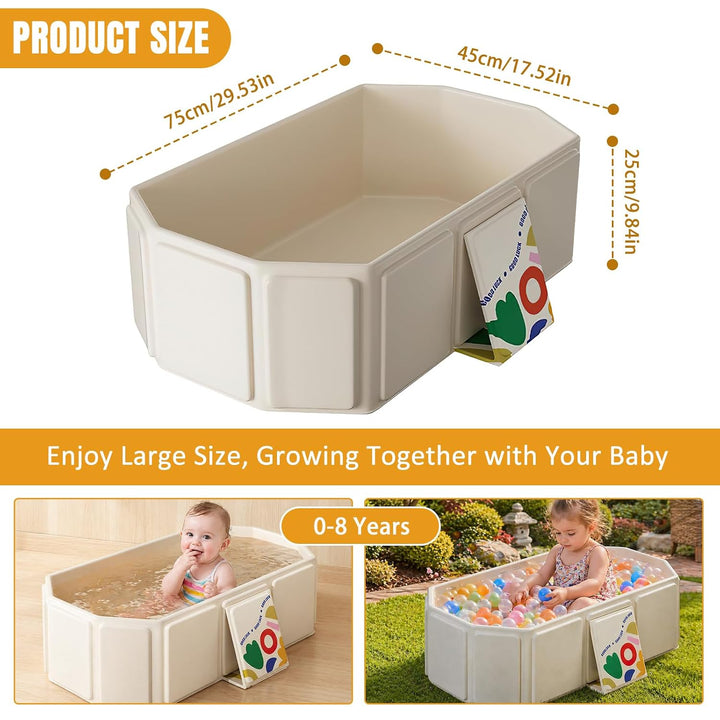 Faltbare Badewanne für Kinder, Tragbare Badewanne, Grosse Kleinkindbadewanne, Tragbares Duschbecken,