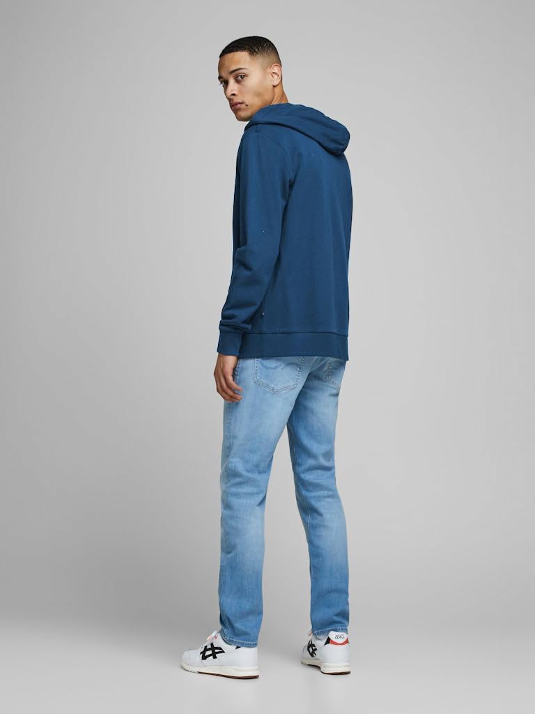 JACK &amp; JONES Herren JJEHOLMEN Sweat Zip Hood XS Blau (Insignia Blue/Reg Fit), XS Blau (Insignia Blue