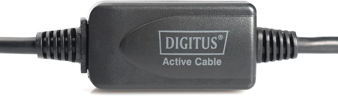 DIGITUS Aktives USB 2.0 Verlängerungskabel, Repeaterkabel, 15 m Länge, USB A Stecker auf USB A Buchs