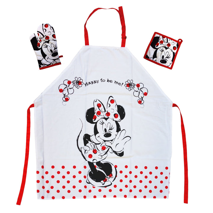 Tex idea Das Geschenk für Walt Disney Minnie Mouse Fan: Kochschürzenset mit Minnie Maus Mini Miny Sc