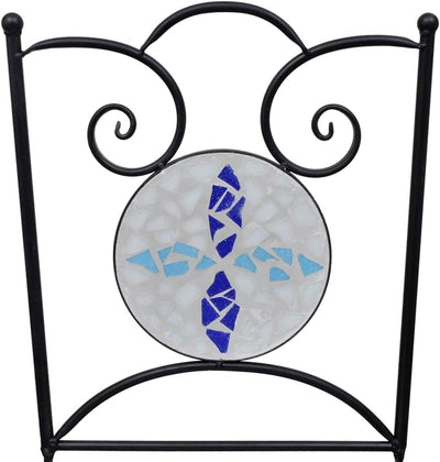 homiuse 37x44x89 cm Bistrostühle Klappbar 2 STK. Keramik Blau und Weiss Esszimmerstuhl Klappstuhl Ga