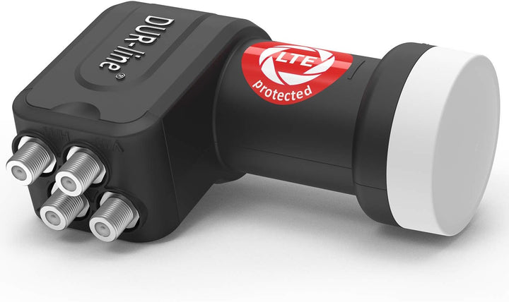 DUR-line +Ultra Quattro LNB - nur für Multischalter schwarz - mit LTE-Filter [ Test SEHR GUT *] digi