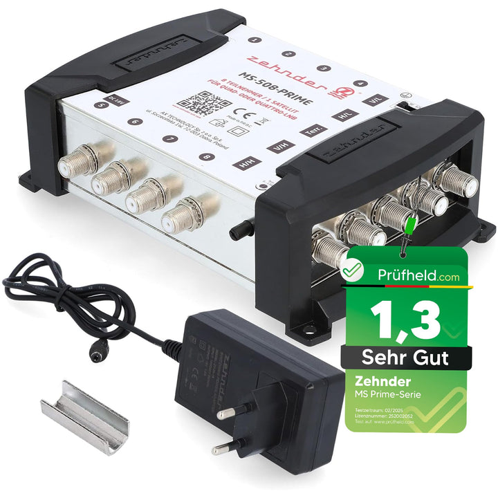 Zehnder 5/8 Multischalter 8 Teilnehmer 1 Satellit - Regelbare Terrestrik - Quattro und Quad LNB geei