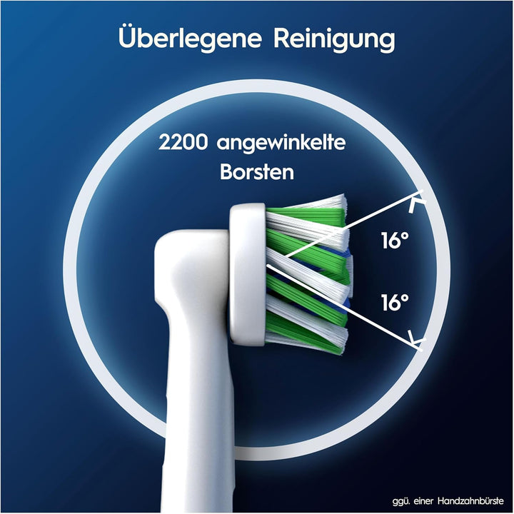 Oral-B Pro CrossAction Aufsteckbürsten für elektrische Zahnbürste, 8 Stück, überlegene Zahnreinigung
