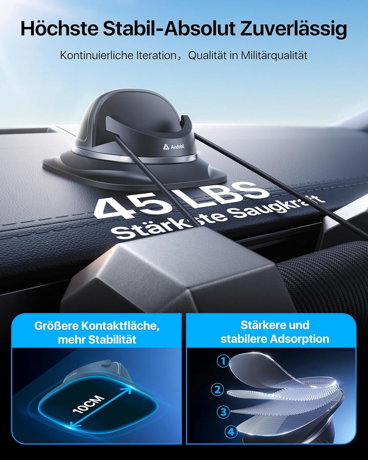 andobil Handyhalterung Auto Handyhalterung [ 2023 Einfach zu Benutzen ] Handy Halterung Auto Armatur