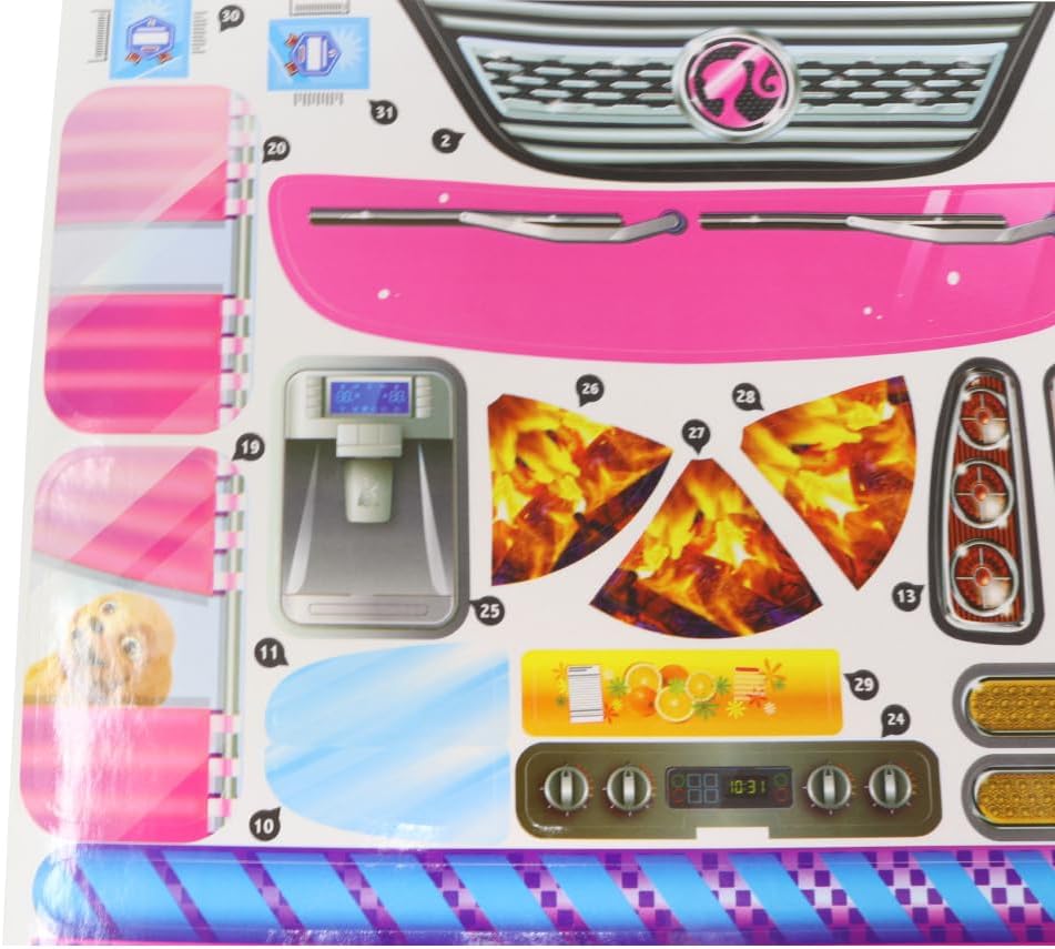 Barbie Replacement Parts Camper Playset - FBR34 ~ Replacement Labels / Stickers ~ Set B