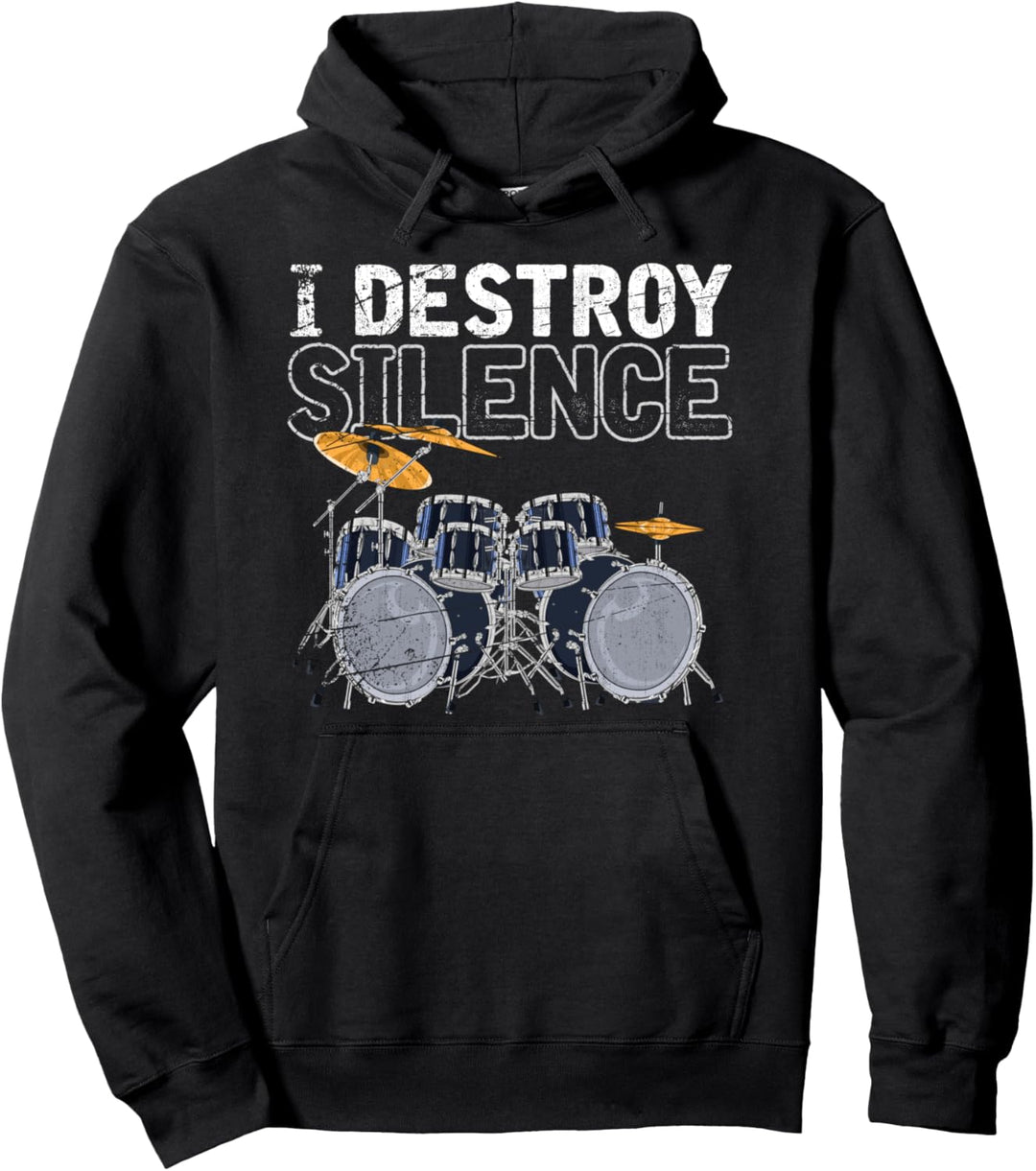 Schlagzeuger Ich zerstöre die Stille Drummer Schlagzeug Pullover Hoodie