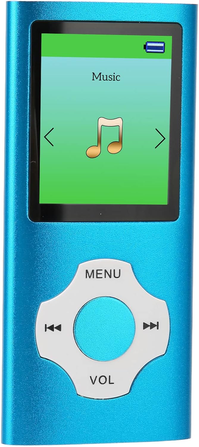 MP3-Player Unterstützt 64G TF-Karte, Tragbarer HiFi-Musikplayer mit Diktiergerät, UKW-Radio, Fotobet