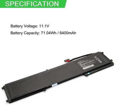 XITAIAN 11.1V 6400mAh RZ09-0102 RZ09-01161E31 Ersatz Laptop Akku für Razer Betty Blade 14" 2013 2015