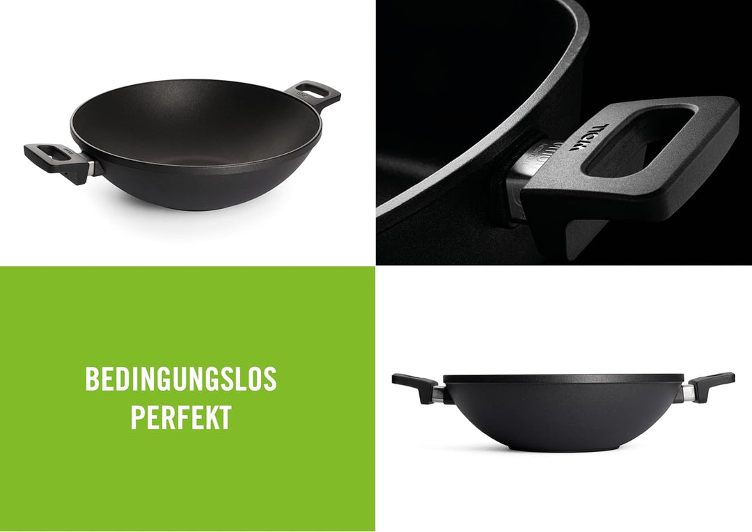 Woll Nowo Titanium Glasdeckel in Box, Ø 32 cm, 11 cm hoch, mit 2 Seitengriffen-Geeignet für Ceran, G