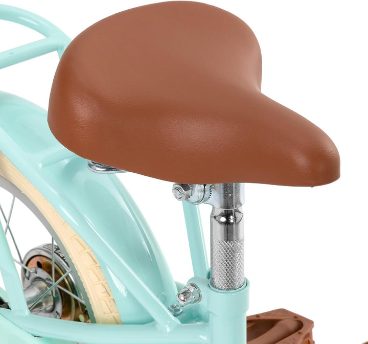 STITCH MANCHI 12/14/16/18 Zoll Kinderfahrrad mit Korb & Stabilisatoren für 2-9 Jahre alte Mädchen &
