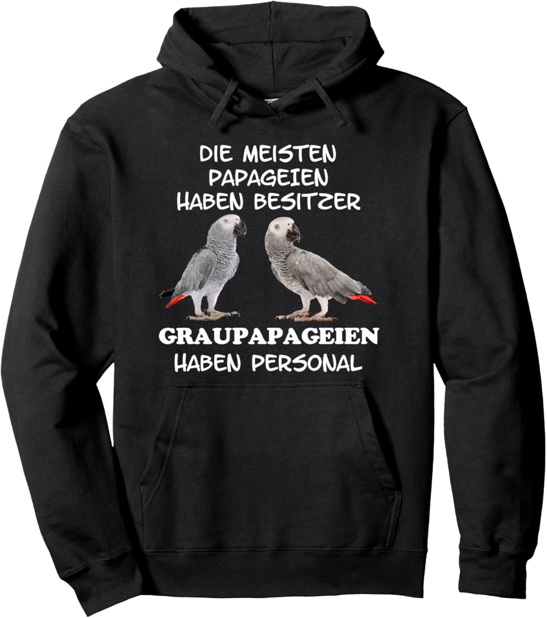 Graupapagei Papagei Sittich Vogel Damen Herren Pullover Hoodie