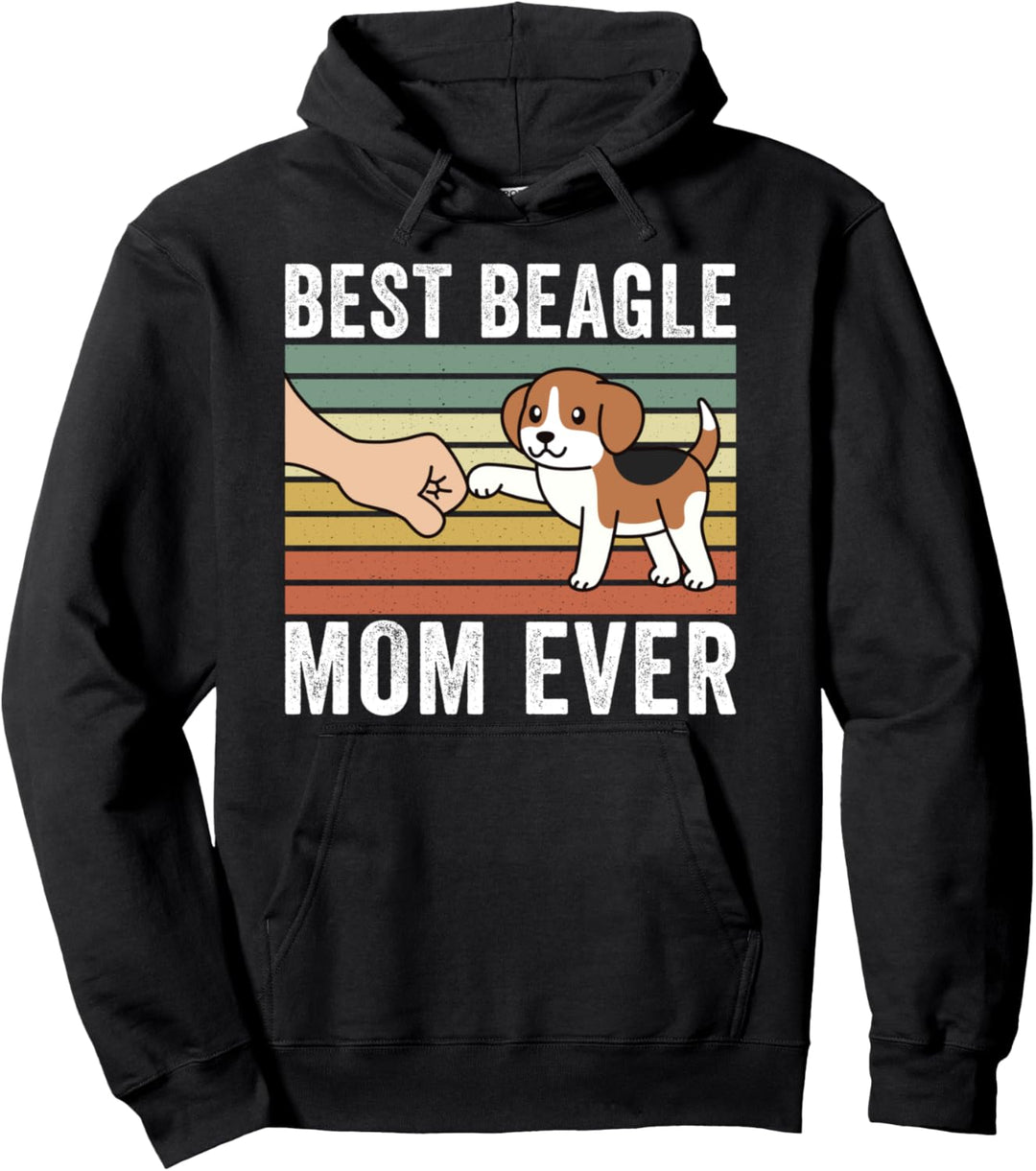 Best Beagle Mom Ever Retro Vintage Hund Pullover Hoodie
