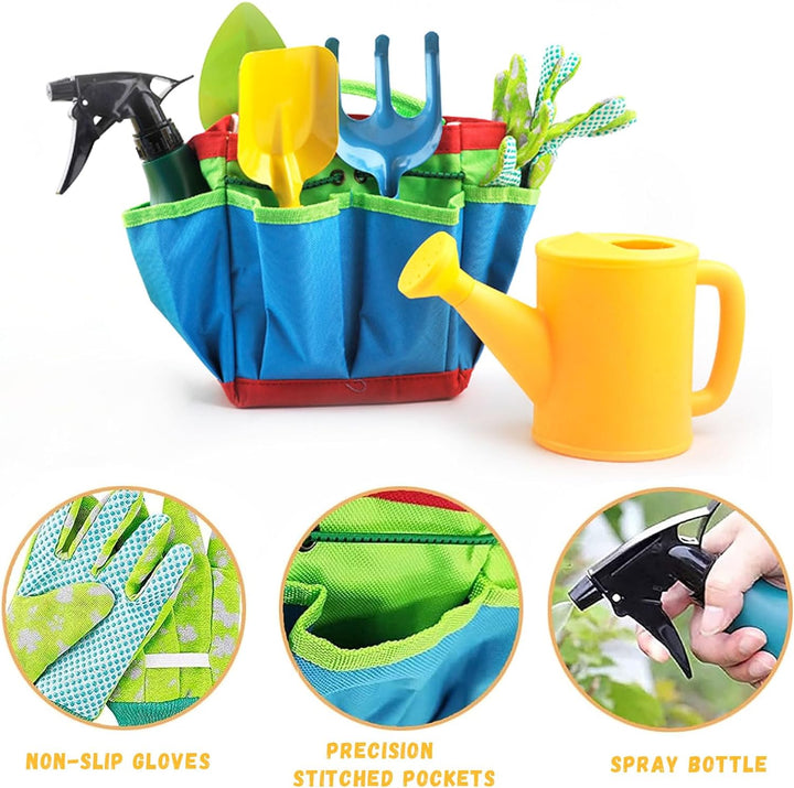 Gartenwerkzeug für Kinder, 23 Stück Gartengeräte Set, Kinder Gartenhandschuhe, Kinderspielzeug mit G