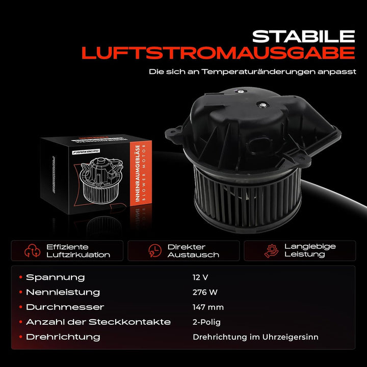 Frankberg Heizungsgebläse Gebläsemotor Kompatibel mit Megane I BA0/1 EA0/1 DA0/1 KA0/1 LA0/1 1.4L-2.