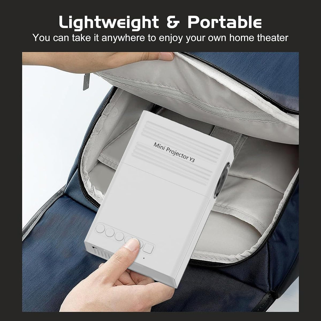 Portable Projector, Supports 1080P, USB Connection, Remote Control - Compatible with Smartphones, Ta