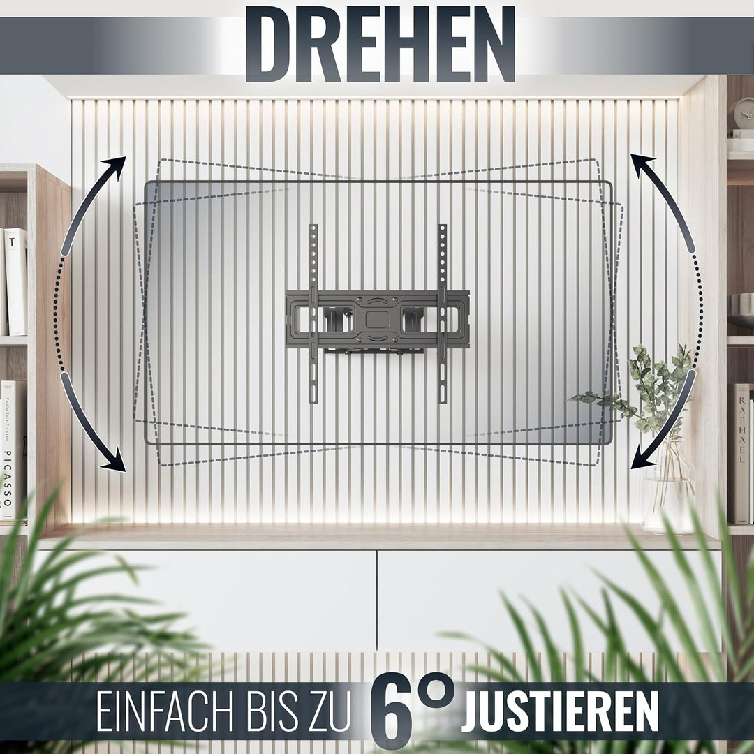RICOO TV Wandhalterung Fernseher Schwenkbar Neigbar für 32-55 Zoll, Universal TV Halterung S5244, Fe