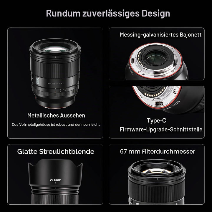 VILTROX AF 56mm F1.2 Pro XF-Objektiv für Fuji X-Mount, 56mm f/1.2 Weitwinkel-Autofokus-APS-C-Prime-O