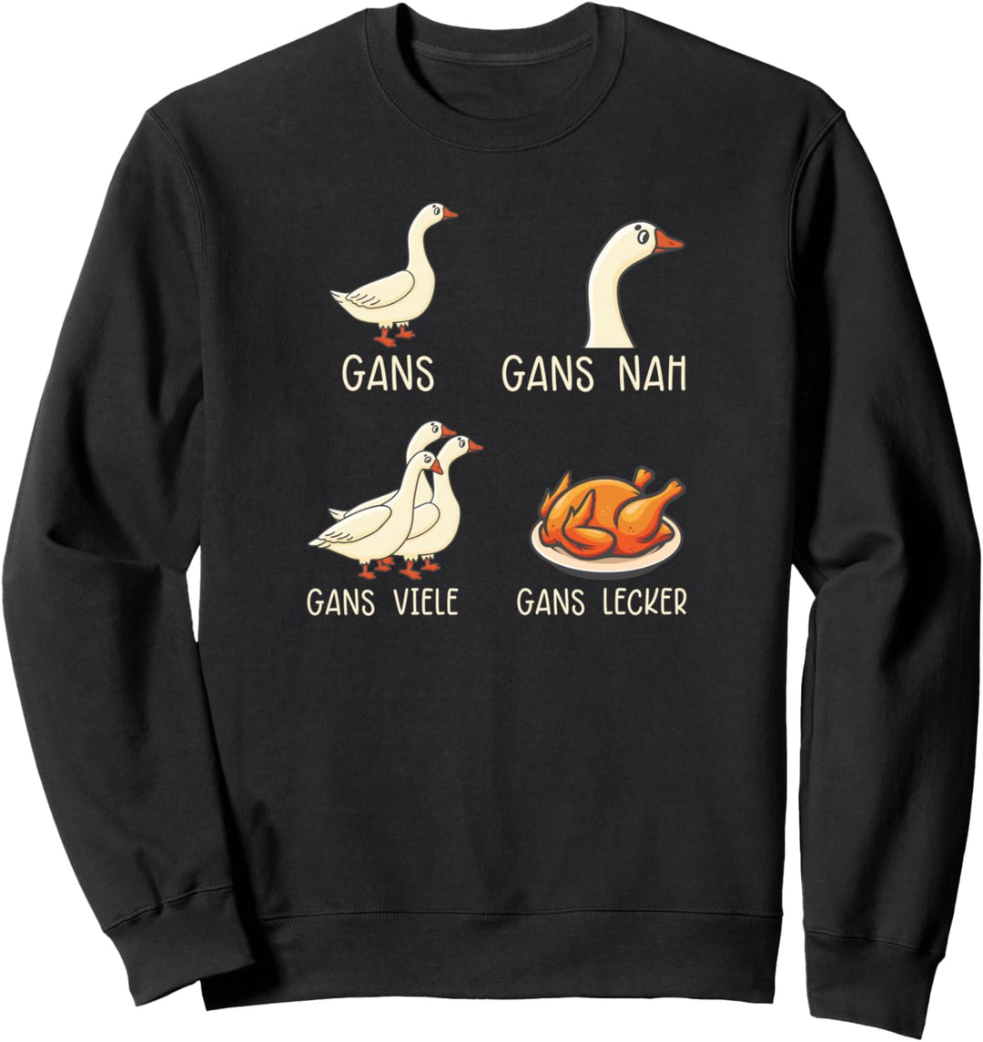 Gans lecker Bauernhof Spruch Landwirtschaft Trecker Biobauer Sweatshirt